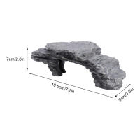 Plataforma De Tortuga Para Acuario Simulación De Cueva De Escondite Decoración Para Reptiles Y Aretes Material De Resina - details 0