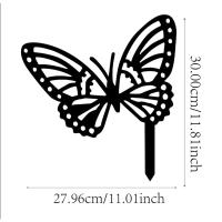 Palos De Jardín De Metal En Siluetas De Conejo Mariposa Y Pájaro Para Decoración Elegante Al Aire Libre Y Estatuas De Animales De Jardín - details 2