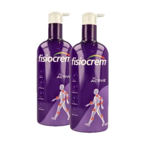 FISIOCREM Pack 2x FISIOCREM GEL ACTIVE  600ml  Preparación Músculos y Ligamentos  Vida cotidiana o ejercicio físico  Crema Masaje  Melaleuca, Árnica, Hypericum Perforatum, Calendula  Formato familiar - 1