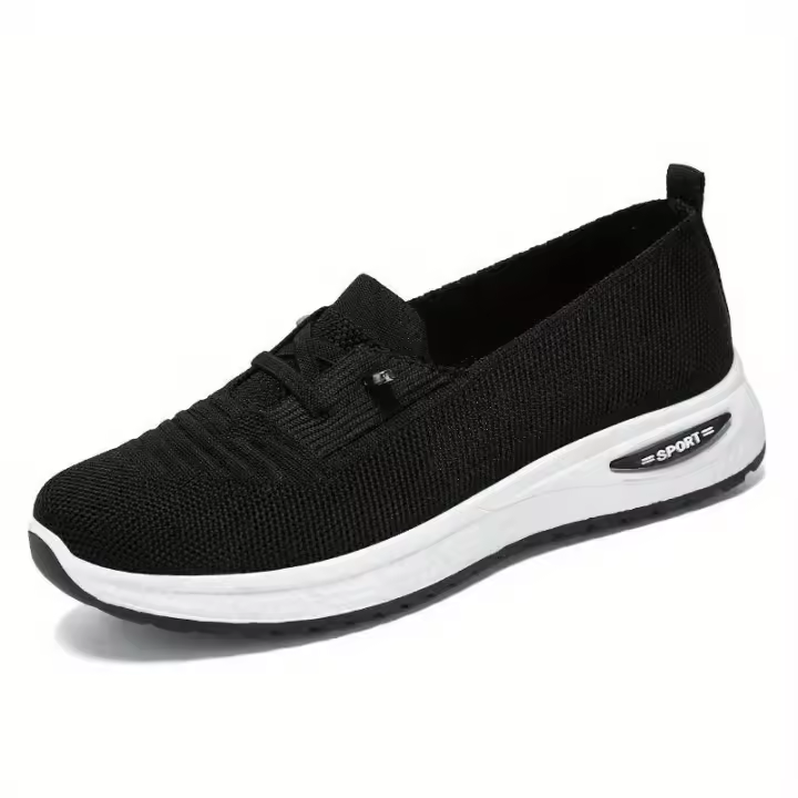 Zapatos Casuales Para Mujer En Color Rosa Zapatos De Malla Transpirables Y Moda Para Caminar Y Correr Zapatillas Planas Vulcanizadas 2024 - 1