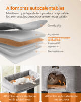 Árbol para gatos grande con almohadillas autocalentables, torre estable para gatos grandes, cueva, cuerda de sisal, disponible en gris y negro o blanco - details 9