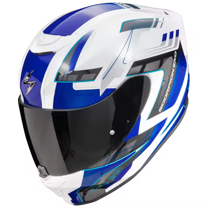 Casco Integral Scorpion EXO 391 CAPTOR BLANCO AZUL NEGRO - 1
