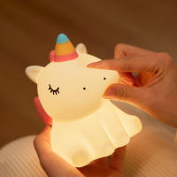 Lámpara Nocturna De Silicona Unicornio Para Niños Luz LED Recargable Por USB Decoración De Habitación Animales De Peluche Regalo Para Niños - details 18