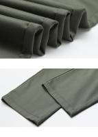 Pantalones Casuales De Algodón Para Hombre Primavera Verano Verde Negro Caqui Estilo Business Cierre De Cremallera High Waist - details 13