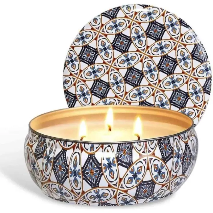 Vela repelente de mosquitos con limoncillo, velas perfumadas de cera de soja de 425 g, velas repelentes de mosquitos para exteriores, interiores, jardines, campamentos (3 mechas) - 1