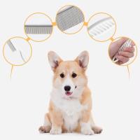 Peine De Acero Inoxidable Para Perros Y Gatos Cepillo De Aseo Para Mascotas Herramienta De Pelaje Y Pulgas Ideal Para Baño Y Limpieza - details 3