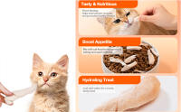 Snacks Naturales Tira de Pollo para Perros y Gatos 100% Carne Pura, Liofilizado, Alto en Proteína, Bajo en Grasa, Sin Aditivos Bocaditos Saludables para Mascotas - details 0
