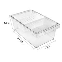HOGUITA-Cajón Organizador Nevera con Cesta y Separador, Organizador Frigorífico para Alimentos, Verduras y Congelados, Ideal para Maximizar Espacio en el Frigorífico y Mantener el Orden - details 1