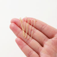 100pcs Alfileres De Cabeza Redonda Pintados De Oro 14K 18K 16-50mm Para Fabricación De Joyas Encuentros De Metal De Cobre Planos Con Ojo Suministros Para DIY - details 20