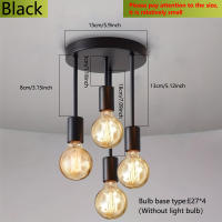 1Pc Lámpara De Techo Moderna Negra Con Base E27 Para Dormitorio Cocina Pasillo Corredor Sin Bombilla Adecuada Para Iluminación Diaria - details 1