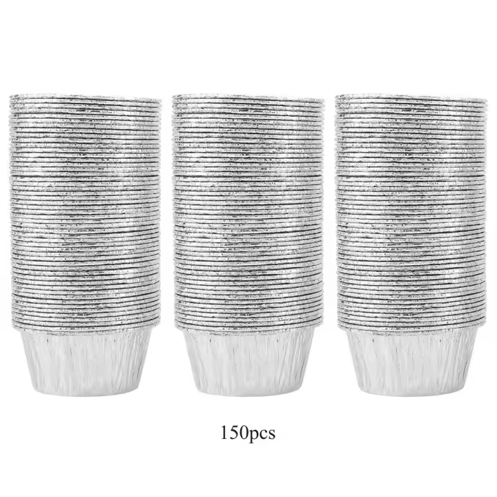 150 piezas de moldes de aluminio para hornear Tartas de huevo, Moldes para Tartas y Tartas - 1