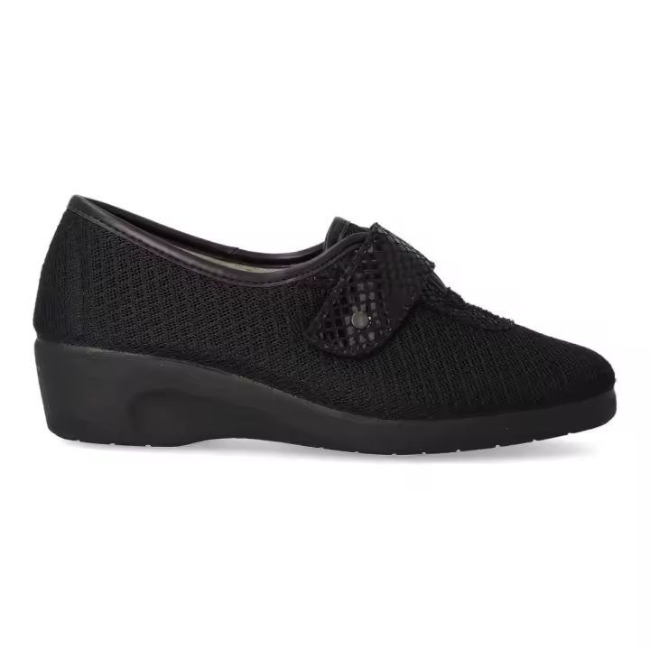 DEVALVERDE Zapatilla cómoda cuña mujer VAL 754 NEGRO - 1