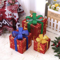 Lámpara LED Para Regalo Navideña Con Diseño De Ciervo Estrellas Y Copos De Nieve Juego De 3 Piezas Luz Impermeable Para Decoración Del Hogar - details 1