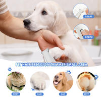Afeitadora Para Perros Recargable 500mAh Impermeable Con Pantalla LED Cuchilla Amplia De 18mm Peluquería De Mascotas - details 12