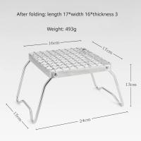 Soporte De Fogón Plegable Para Camping En Acero Inoxidable Mesa De Camping Portátil Para Gas Y Madera Estándar De Exterior - details 8