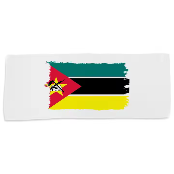 MERCHANDMANIA TOALLA MEDIANA GIMNASIO ABSORBENTE bandera mozambique pais gobierno mozambiqueño suave con bolsita - 1