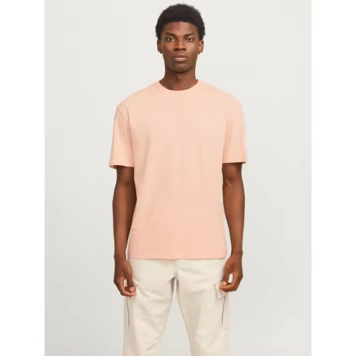 Jack&Jones - Camiseta Hombre - Manga Corta con Logo - Naranja - Corte Relaxed - 1