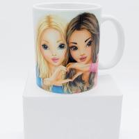 RVS Regala Vida Sana TAZA  con dibujo de TOP Model BEST FRIENDS FOREVER. Ideal para regalo. Taza para desayuno. - details 0