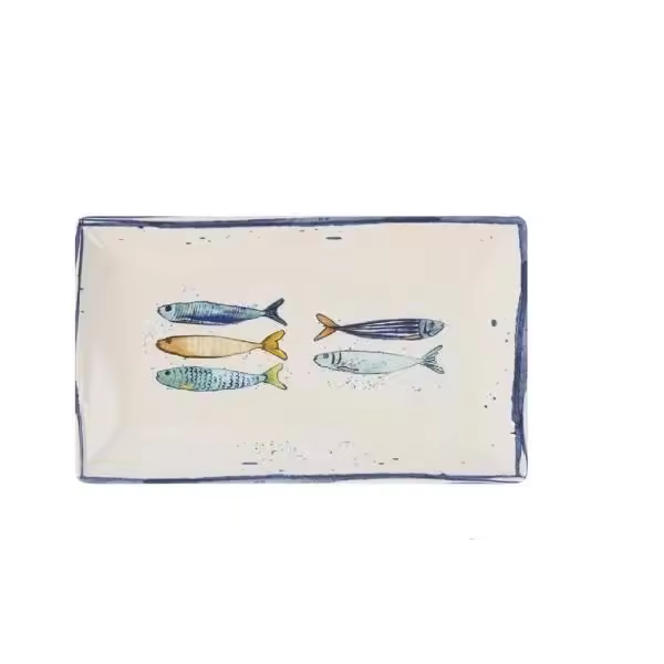 STARLEY - Fuente rectangular de 25X15cm,30x15cm,30X 20cmdiseño peixe elite con acabado brillante para cocina y comedor - 1