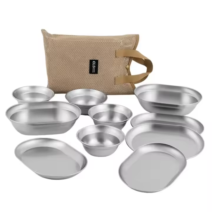 Juego De Comedor Portátil NOBANA Para Camping Con Utensilios Lustrados Fácil De Limpiar Accesorios De Cocina Para Exteriores - 1