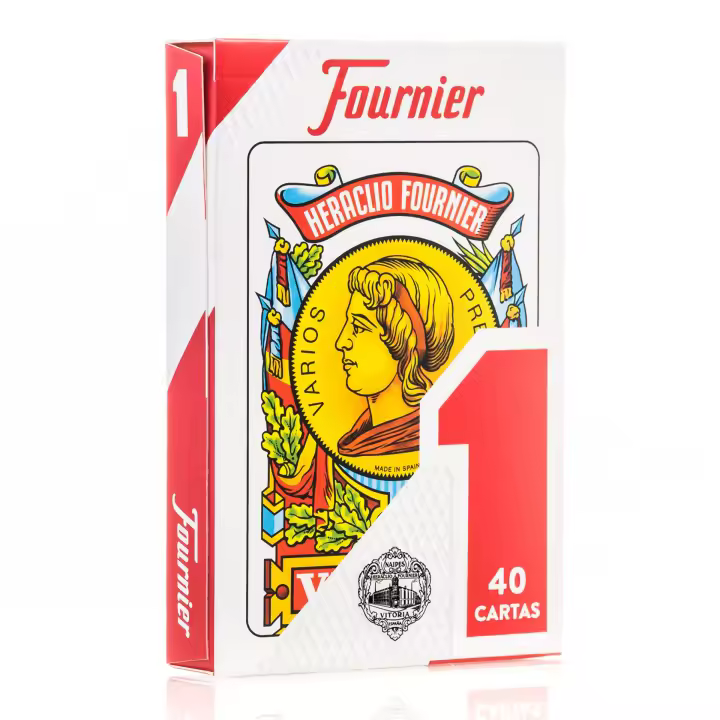Baraja Nº1 Fournier 40 Cartas - Dorso Rojo - Juego de Cartas Naipes Tradicionales de calidad - 1