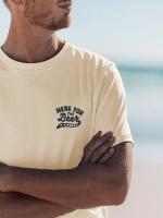 Camiseta De Hombre Con Diseño De Arte En Letras Estilo Casual Para Verano Manga Corta Impresión Directa Camiseta Respirable Para Uso Diario - details 15