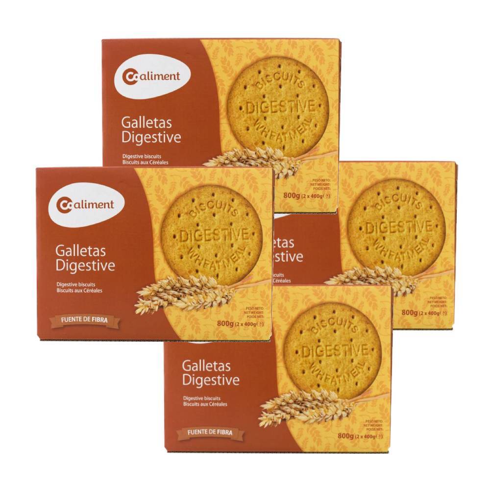 Galletas Digestive Coaliment 2x400 g pack de 4