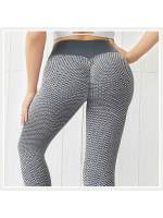 Pantalones De Yoga Para Mujeres Cintura Alta Moldeadora Jacquard De Mantequilla De Palmera Pantalones Deportivos De Pierna Larga Sin Bolsillos - details 6