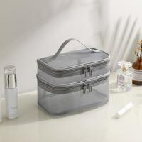Bolso De Maquillaje Grande Para Viajes Resistente Al Agua Bolsa De Almacenamiento Para Mujer Estilo Casual Cierre De Cremallera - details 4