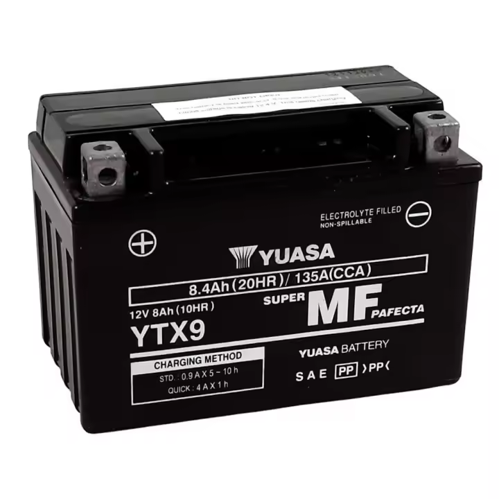 Yuasa Batería Agm Ytx9 Plateado - 1