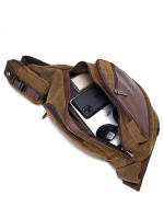 Mochila Hombro Solo Para Hombre Bolsa Cruzada Mensajera Militar Deportiva Viaje Con Portátil Rucksack Estilo Casual Material Saco De Tela Canvas - details 6