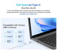 Blackview Acebook 8 Laptop, pantalla IPS de 15.6" 1920*1080, Intel Core N97 4 Core Hasta 3.6GHz, 16GB RAM 512GB SSD, WiFi de banda dual Bluetooth 5.0, 2*USB 3.0 1*USB 2.0 1*USB-C 1*HDMI 2.0 1*Jack de audio 1*Ranura para tarjeta MicroSD, Batería de 38Wh 36 - details 29