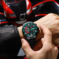 Reloj De Pulsera Curren 8402 Para Hombre Estilo Casual Y De Negocios Cronógrafo De 6 Manos Acero Inoxidable Resistente Al Agua - details 17
