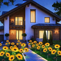 Luces Solares De Girasol Decorativas Para Exterior LED Amarillas Para Jardín Patio Camino Incluye Batería Fuente De Energía Solar - details 7