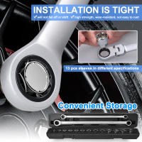 Juego De Llaves De Encaje Ajustable 15 En 1 De Acero Vanadio Cromado Kit De Llaves De Torque Para Reparación De Coches Herramientas Manuales - details 1