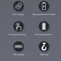 Lámpara Solar Colgante LED Recargable Para Exteriores E Interiores Con Sensor De Movimiento Y 5 Modos De Iluminación Para Garage - details 12