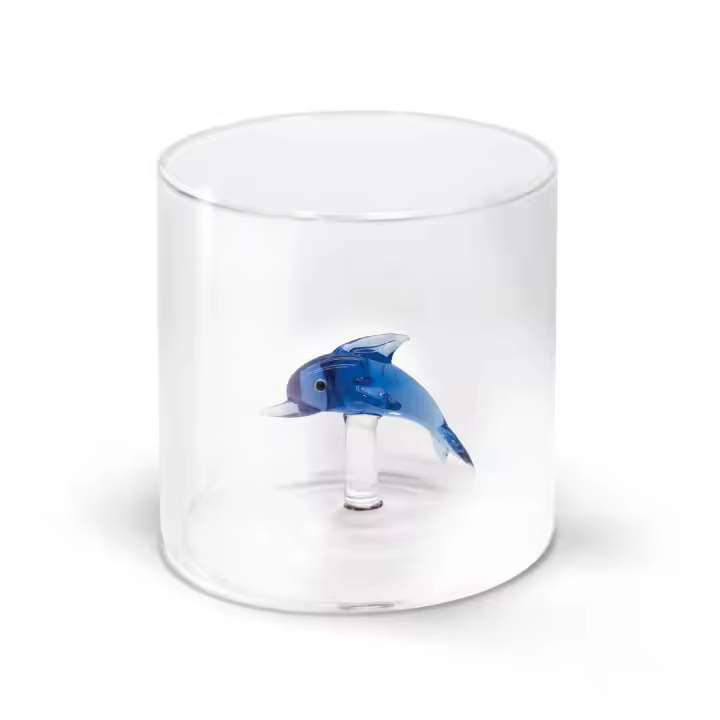 WD LifeStyle Borosilicato Cc Vidrio 250 ml Dolphin Decor - 1