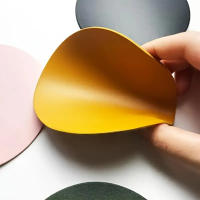 1pcs Coasters De Cuero Falso Con Porta-Vinos Para Protección De Mesa De Café Doble Cara No Esmerilada Lavable - details 2