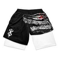 Shorts De Correr Para Hombre Berserk Impresión 2 En 1 Con Bolsillos Quick Dry Estirable Para Gimnasio Y Actividades De Verano - details 10
