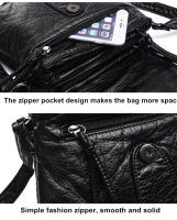 Bolso Bandolera Para Mujer De Cuero PU Suave De Alta Calidad Bolso De Hombro Moda Bolsos Handbags Estilo Versátil Cierre De Cremallera - details 9