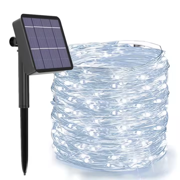 Luces De Cadena LED Solar Para Exterior Impermeables Decoración De Jardín Navidad Farolillos De Aire Festivos - 1