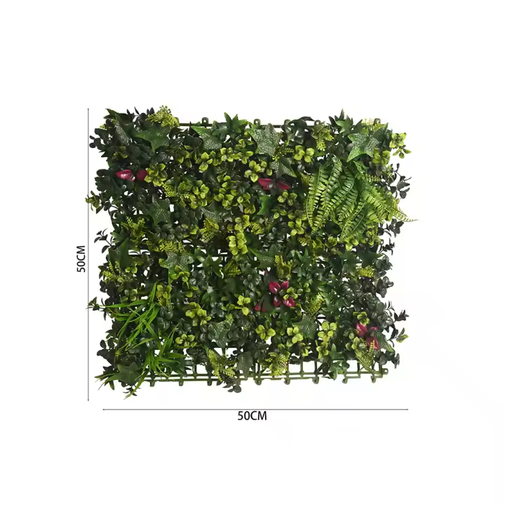 Poenia Arte Floral - Jardín Vertical 50x50cm - Decoración Moderna - Fácil de Instalar - 1