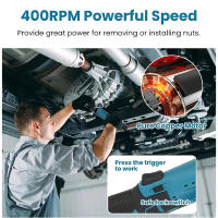Llave De Impacto Eléctrica Sin Cable 12V 3/8 Pulgada Con Torque Máximo De 65Nm Herramienta De Driver De Ratchete Eléctrica Para Batería Recargable - details 3