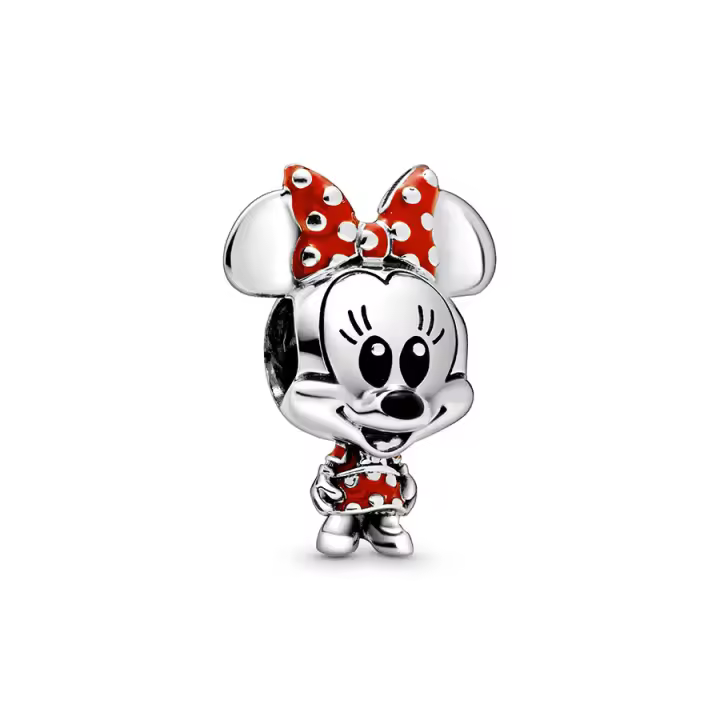 Pandora Disney Charm en plata de ley Minnie Mouse con Vestido de Lunares y Lazo 798880C02 , para Mujer - 1