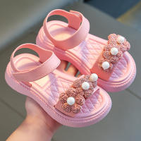 Nuevos Sandalias De Verano Para Niñas Zapatos Deportivos Casuales Con Perlas Y Flores Suela Suave Antideslizante Tallas 24-35 - details 1