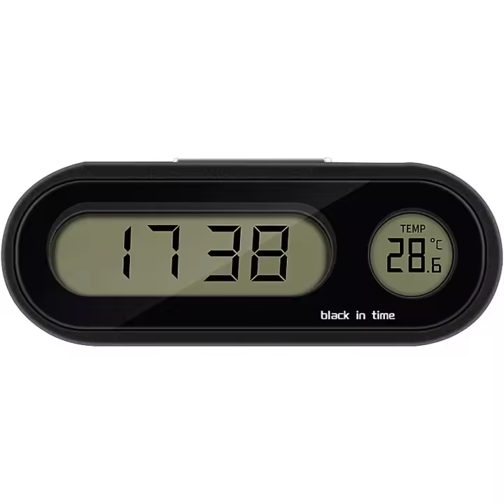 Termómetro del Reloj del coche,Reloj del termómetro de la decoración interior del coche de la pantalla LED,Reloj del tablero de instrumentos del coche 2 en 1,LED de moda ajustable - 1