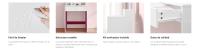 VASAGLE Tocador, Mesa de Maquillaje con Espejo Grande, Gabinete con 2 Cajones y 3 Compartimentos, Estilo Moderno, Rosa Jalea/Blanco - details 4
