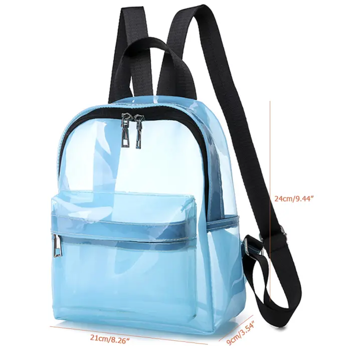 Mochipa transparente de PVC para Mujer, minimokila impermeable con Cierres de Cremallera - 1