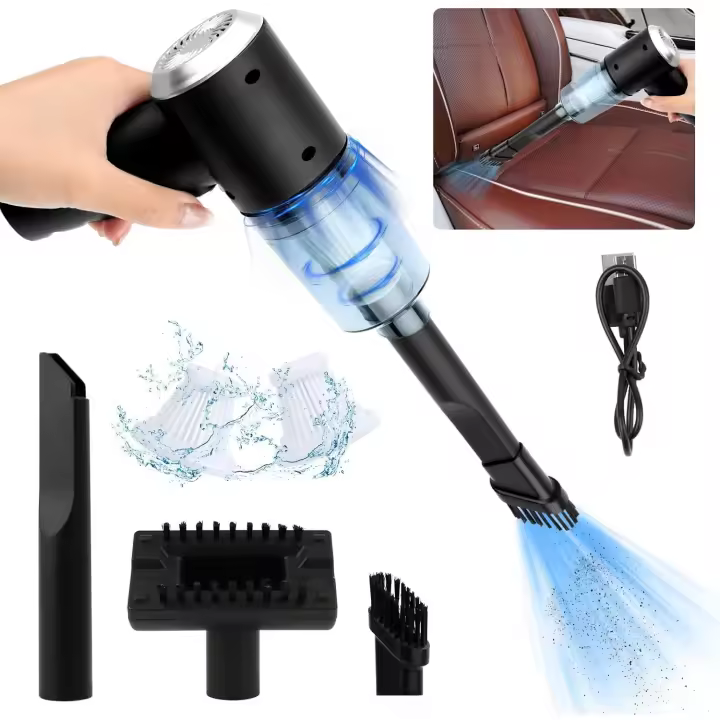 Aspiradora de Mano,Mini Aspirador Coche, Aspiradora de Mano Portátil para Autos,Aspiradora sin - 1