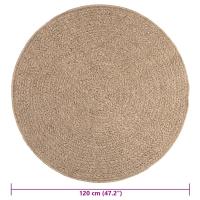 vidaXL Alfombra ZIZUR apariencia de yute interior y exterior 120 cm Alfombras de área  Alfombra de Piso para Sala de Estar Dormitorio Habitación Salón - details 7